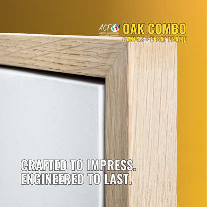 Deep Edge Oak Floating Frame & Box Board Canvas (40mm)