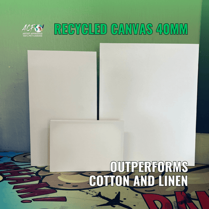 Eco Hero Canvas – 100% Recycled PET, 40mm Deep - Art Canvas Factory