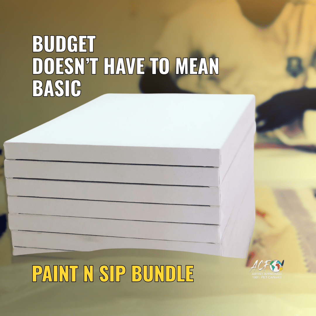 Paint and Sip Canvas – Bulk 10x Pack (20mm PET) - Art Canvas Factory