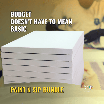 Paint and Sip Canvas – Bulk 10x Pack (20mm PET) - Art Canvas Factory