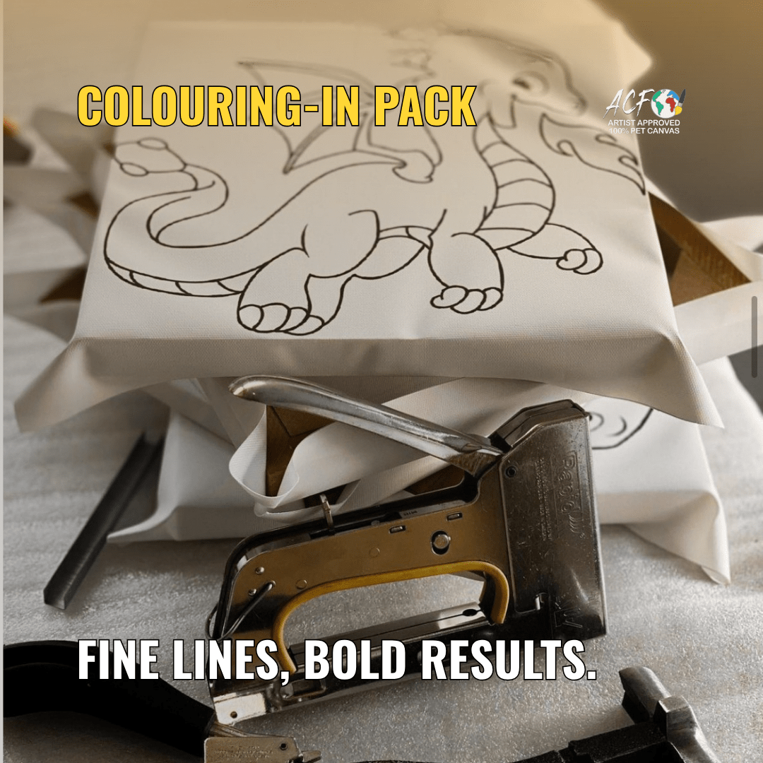 Paint n Sip Colouring - In Canvas – Bulk 10x Pack (Custom or Pre - Printed Designs) - Art Canvas Factory